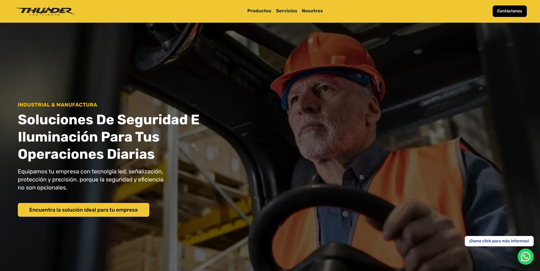 Thunder LED Lights web project image